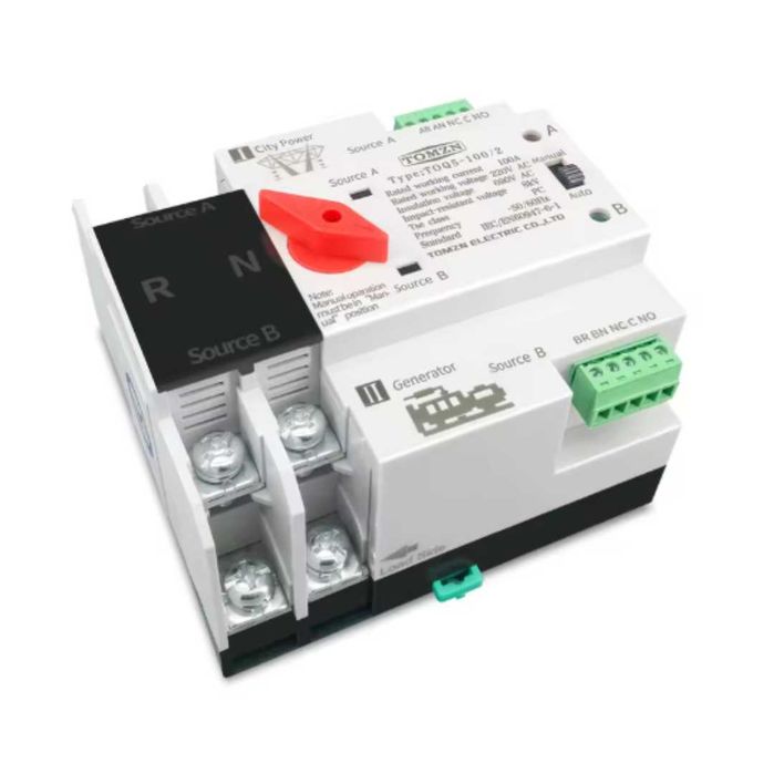 Автомат-перемикач введення резерву Tomzn TOQ5-125/2P 230В однофазний