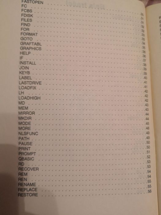 Polecenia systemu operacyjnego MS DOS wersja 5.00