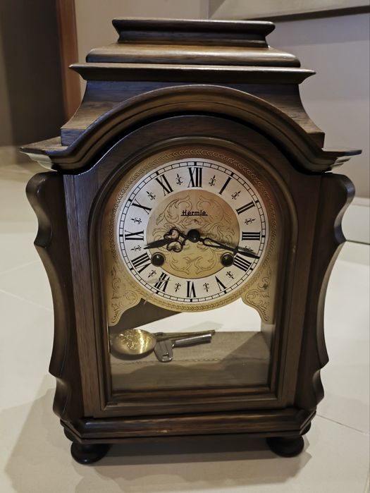 Zegar kominkowy Hermle zegarek kapliczka drewniany!