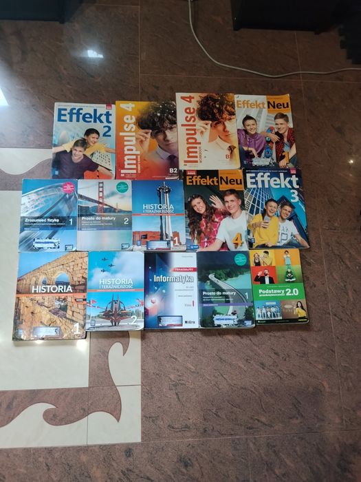 Zestaw podręczników do technikum liceum  klasa 1 2 3