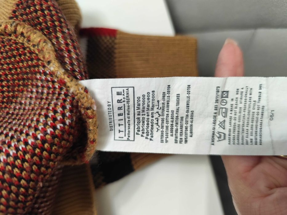 Sweter krata Burberry Rozm S