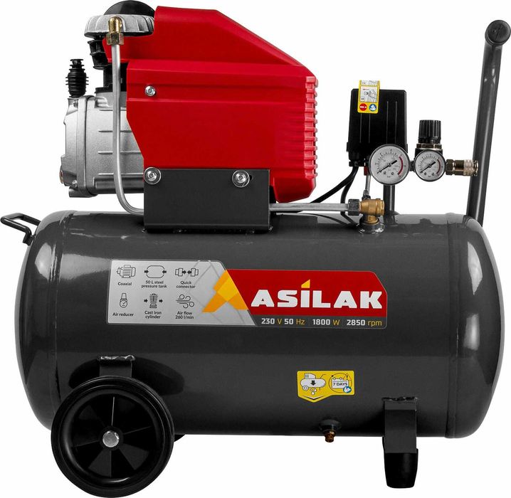 Компресор повітряний ASILAK SLA-526 50л 2.5кВт 8атм 240л\хв компрессор