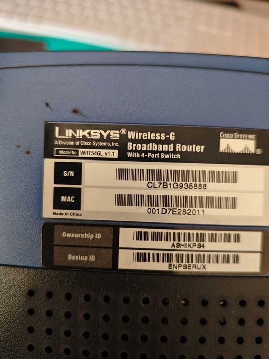 Linksys WRT54GL Wireless Router64584500660738122