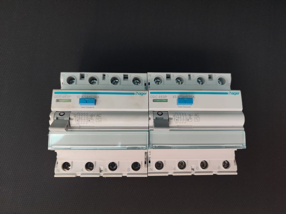 Diferenciais trifásicos 63A/0.03ma.03A