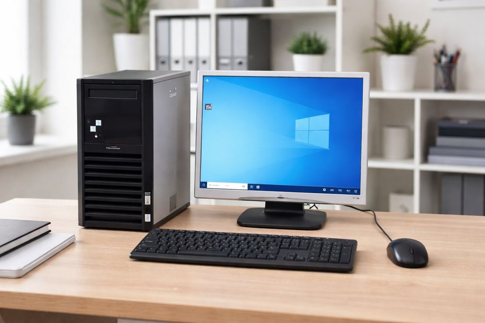 Komputer + monitor | Windows 10 PRO | Fujitsu Siemens | 5 SZT.