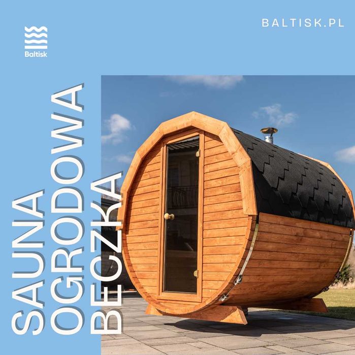 Sauna ogrodowa typu Beczka 200cm - Sauna z paczki! Samodzielny montaż