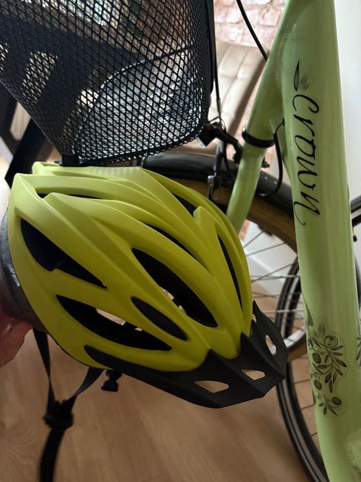 Rower miejski zielony crown