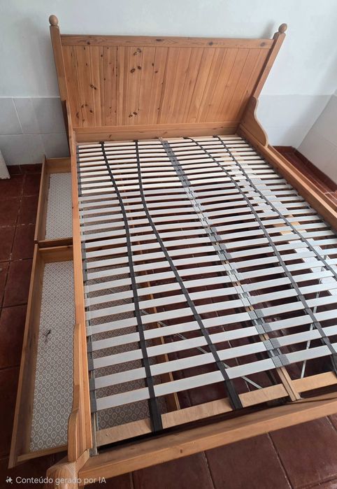 Cama de casal com 4 gavetões com colchão entrega e montagem gratuita