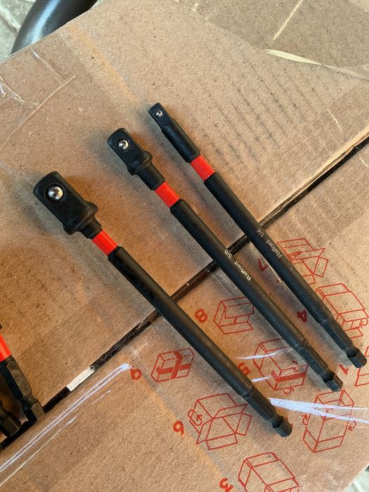 Набор 6шт високоміцних ударних адаптерів перехідників 1/4 3/8 1/2 нові