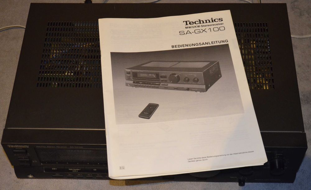 Amplituner stereo Technics SA-GX100 + Pilot + kabel +instrukcja