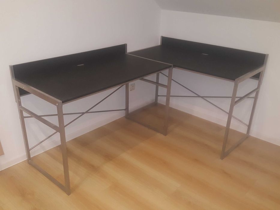 biurko loft industrialne z ramą metalową