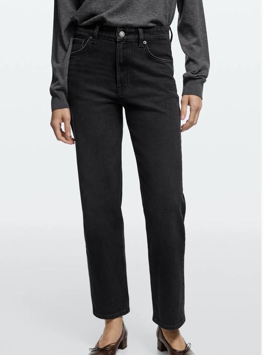 Джинси Massimo Dutti чорні straight