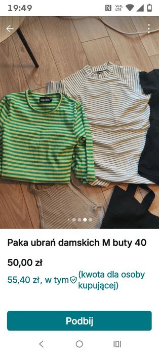 Paka ubrań damskich m/l buty I inne