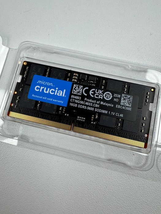Pamięć RAM Crucial DDR5 SO-DIMM 16GB 5600MHz CL46 (CT16G56C46S5)