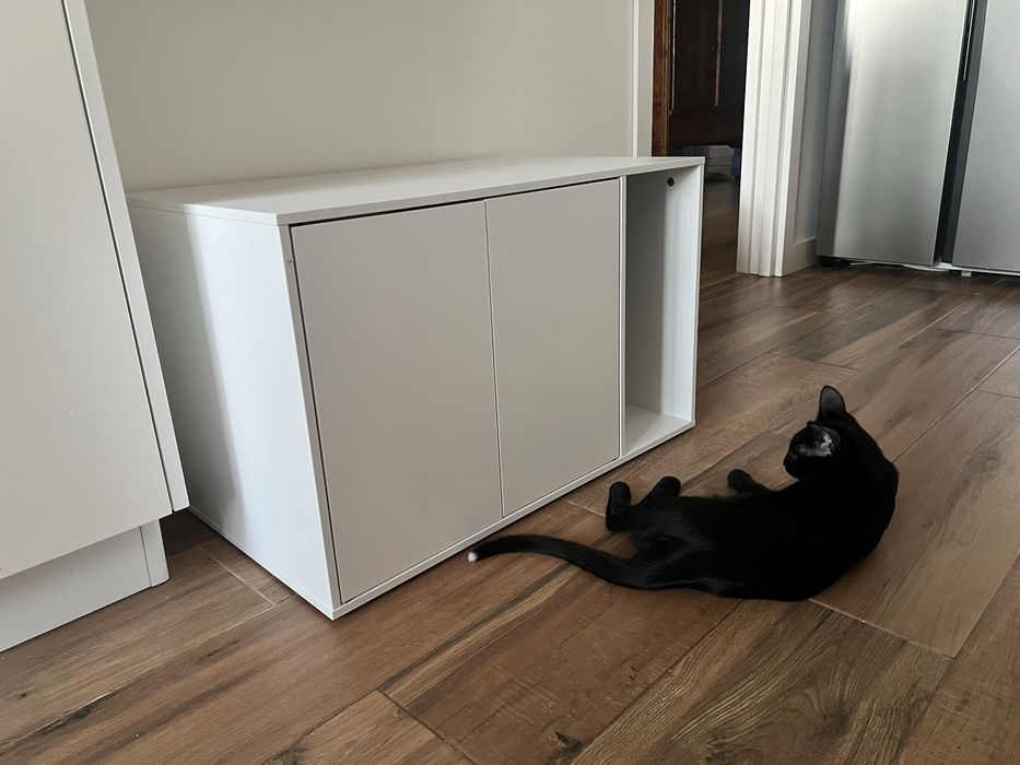 Móvel WC para gatos, branco, NOVO (montado, nunca usado)