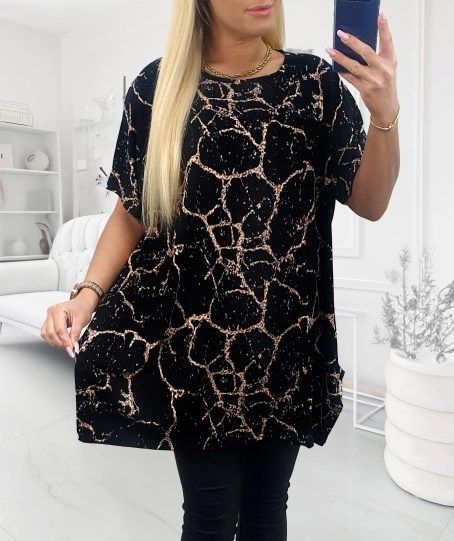 Bluzka plus size tunika 50/52/54/56 duży rozmiar luźna