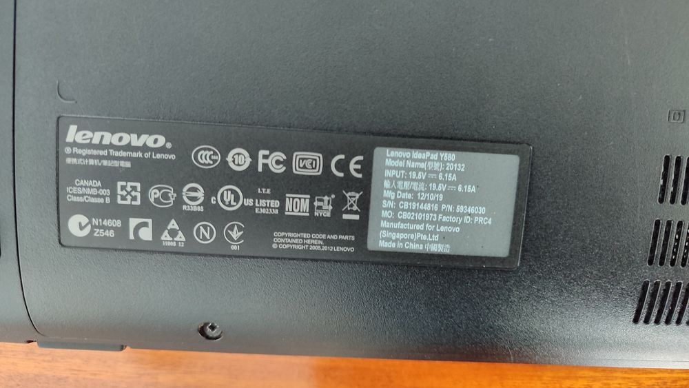 Lenovo Y580 SSD512GB