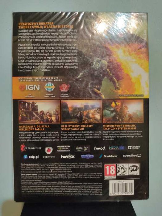 Gra PC Wiedźm 2 zabójcy królów edycja rozszerzona nowa w folii