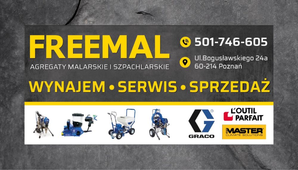 Serwis Agregatów Malarskich Szpachlarskich GRACO WAGNER TITAN ITP.