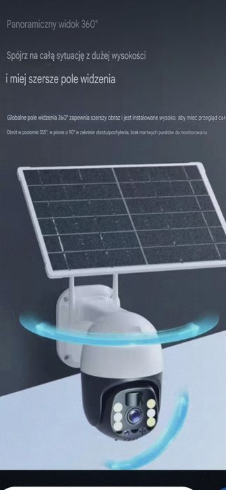 Zewnętrzna kamera solarna 4K HD  8MP Karta SIM 4G LTE