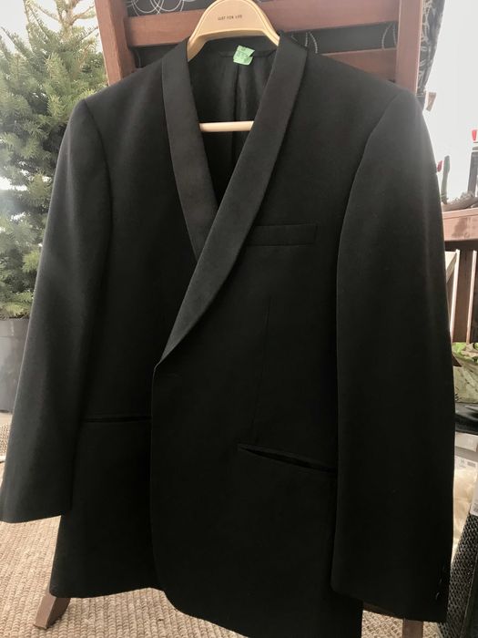 Czarna marynarka smokingowa 8 o’clock Woolmark 50