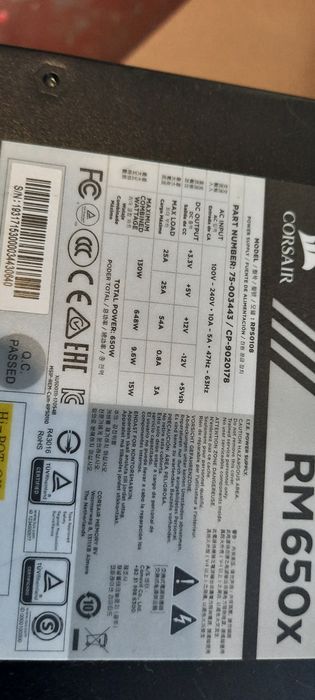 Блоки питания Corsair rm850x