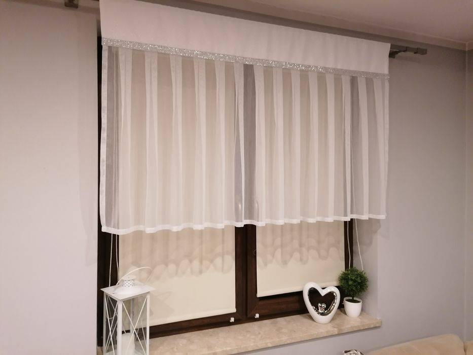 Firana, firanka, ekran, nowoczesna, woal - firana sleek shine