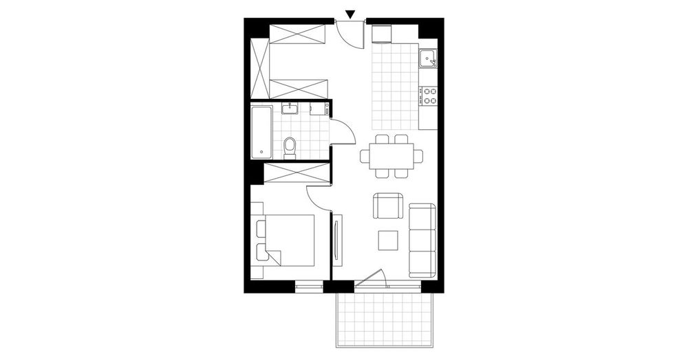 2-pokojowe mieszkanie 44m2 + balkon Bezpośrednio