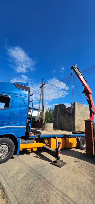 usługi transportowe dźwig, HDS, niskopodwozie, wywrotki, koparkami