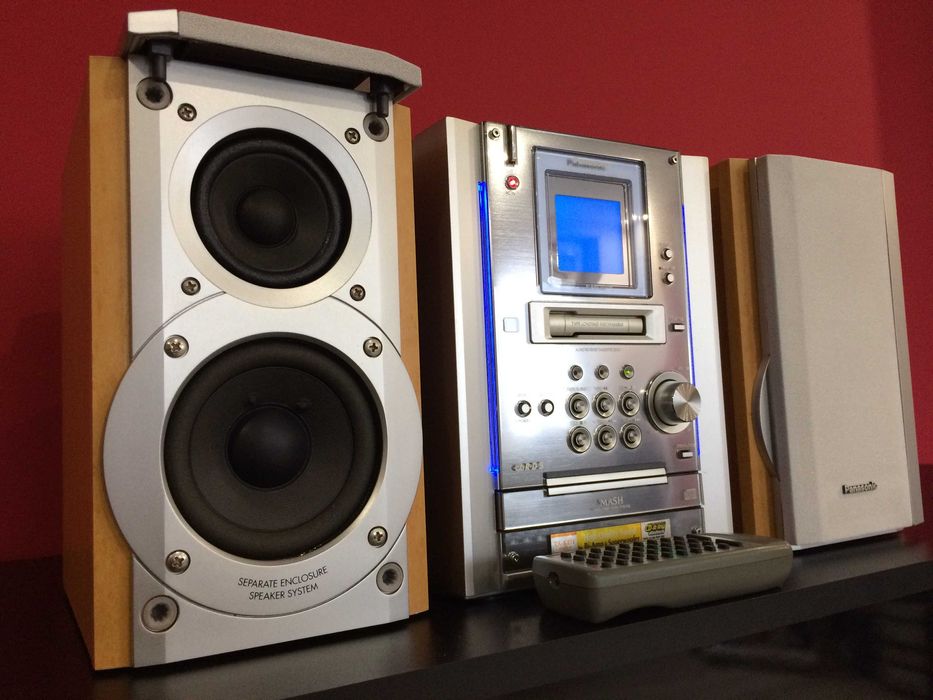 Panasonic SA-PM25 wieża RDS Bi-Amp subwoofer neony 2X50W stan BDB