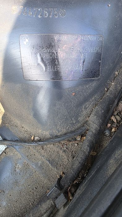 Dzwi Prawy Tył Bmw e39 2002r Lift Touring Carbonschwarz Met