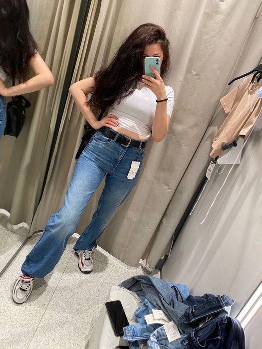 джинси кльош зара 38 розмір zara клеш висока посадка