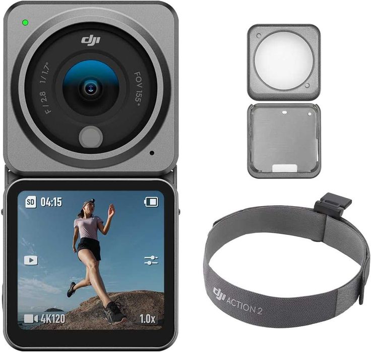 Câmara DJI Action 2 Dual Screen Combo 128GB kit completo + extras Fat