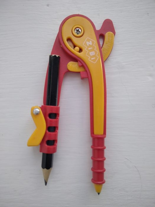 Циркуль ZiBi червоно-жовтогарячого кольору