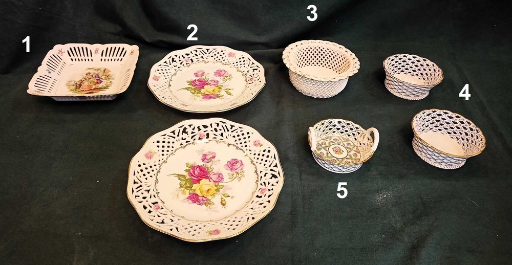 Lote Artigos Porcelana Rendilhados