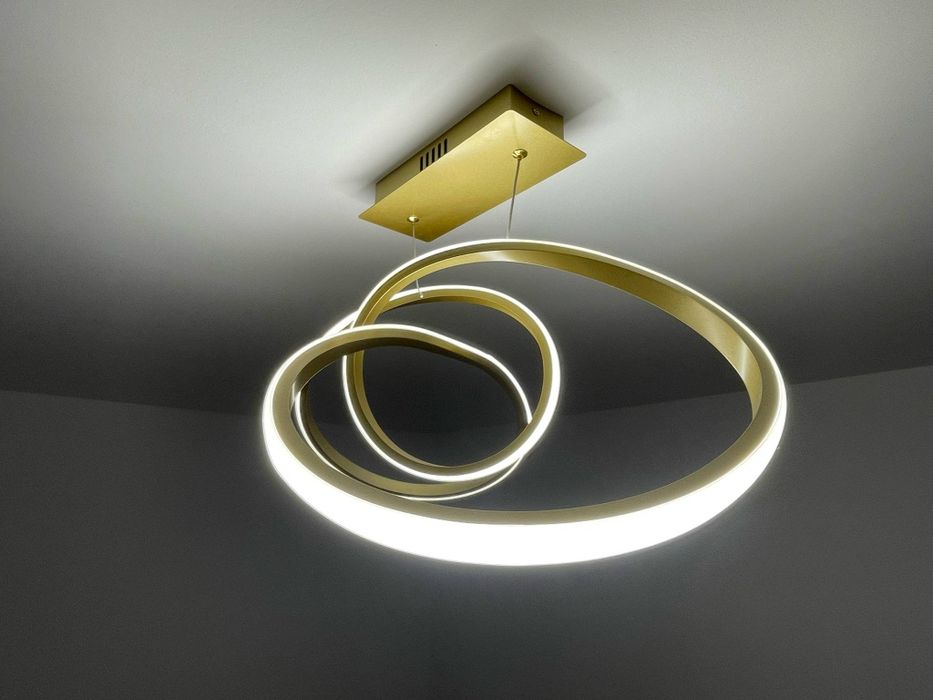 Lampa led złota sufitowa