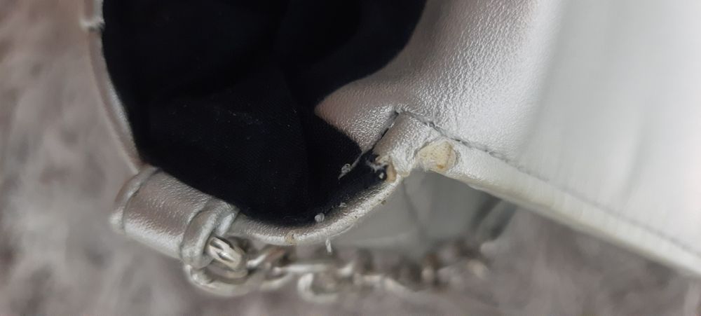 Torebka mała  srebrna