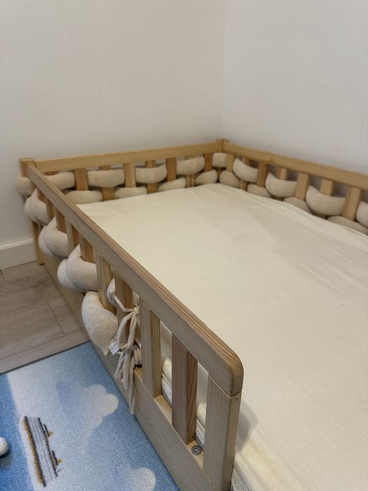 Łóżeczko dziecięce 160x80 FUMIO + Materac Rucken Stark, Montessori