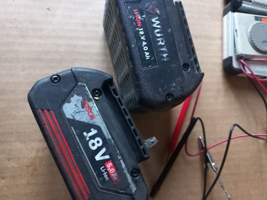 Baterias Wurth e Bosch 18V 4Ah e 5Ah