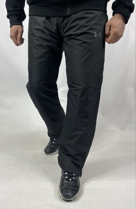 Спортивные мужские штаны плащевка на флисе в топ качестве