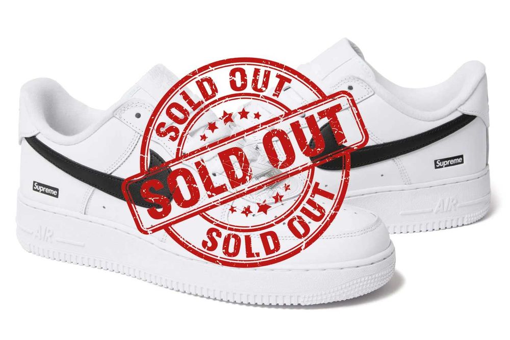 Nike Air Force 1 Low Supreme White Black – Buty | CU9225–102