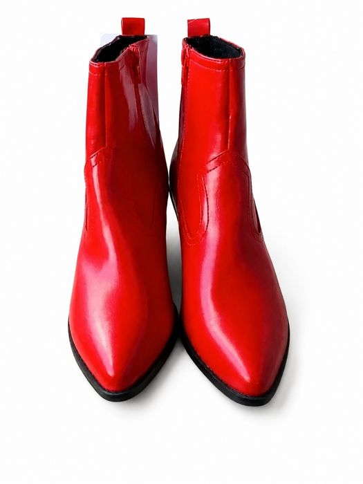 Czerwone botki cowboy western 39 modne fashion Even&Odd