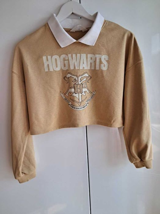 Nowość 2025:) beżowa bluza z kołnierzykiem Harry Potter 146/152