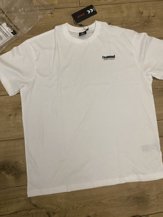 Hummel biała koszulka krótki rękaw roz. L