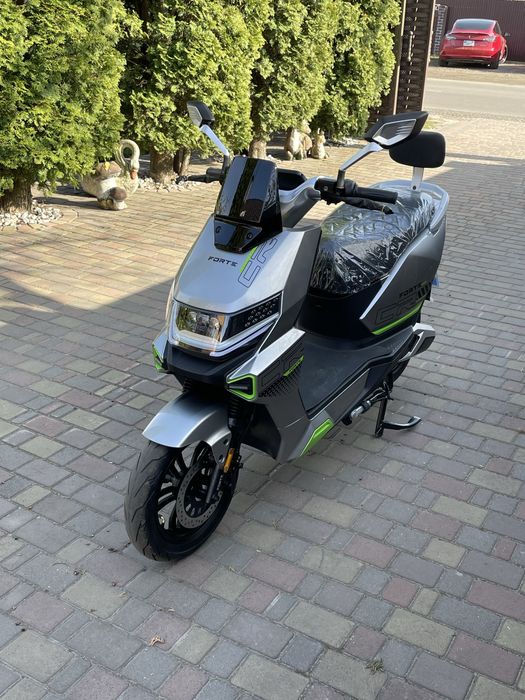 Електроскутер Forte T11 сіро - зелений 2000 ват 72/35 амп. Електро скутер акумуляторний