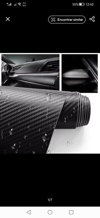 3 D fibra de carbono  5 metros x 10 cm