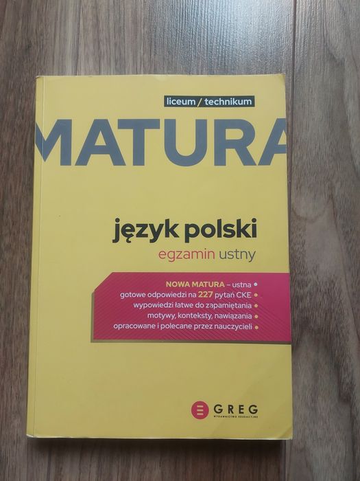 Matura ustna, język polski, wydanie 2023, greg