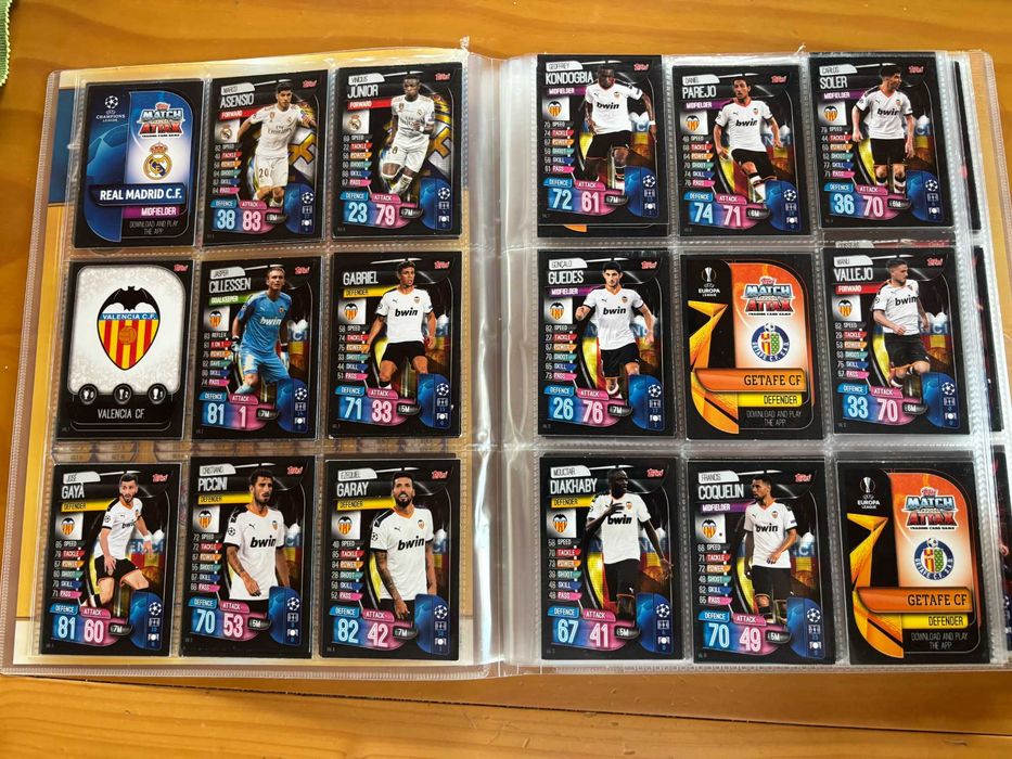 Topps Match Attax UEFA Champions League 2019/20 – Grande Lote/ Coleção Completa Parcial + Álbum + Cartas Especiais