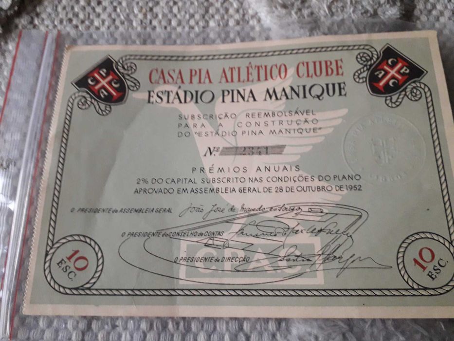 Subscrição para o Estádio Pina Manique