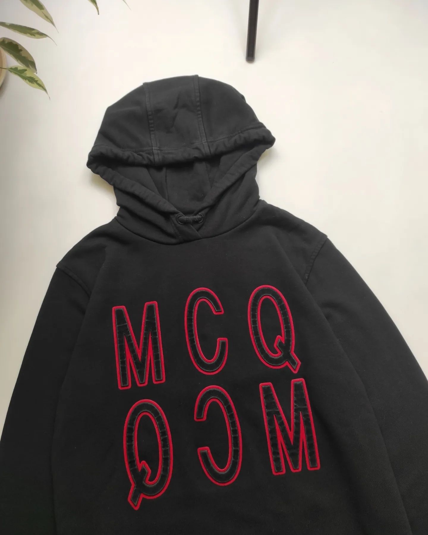 Alexander McQueen Velvet Reverse Logo Black Hoodie 2 100 Olx
